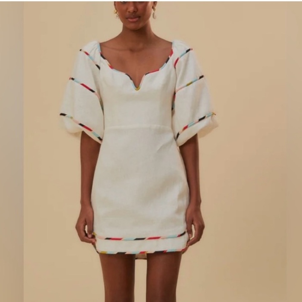 FARM RIO Colorful Stripes Mini Dress, SIZE MEDIUM